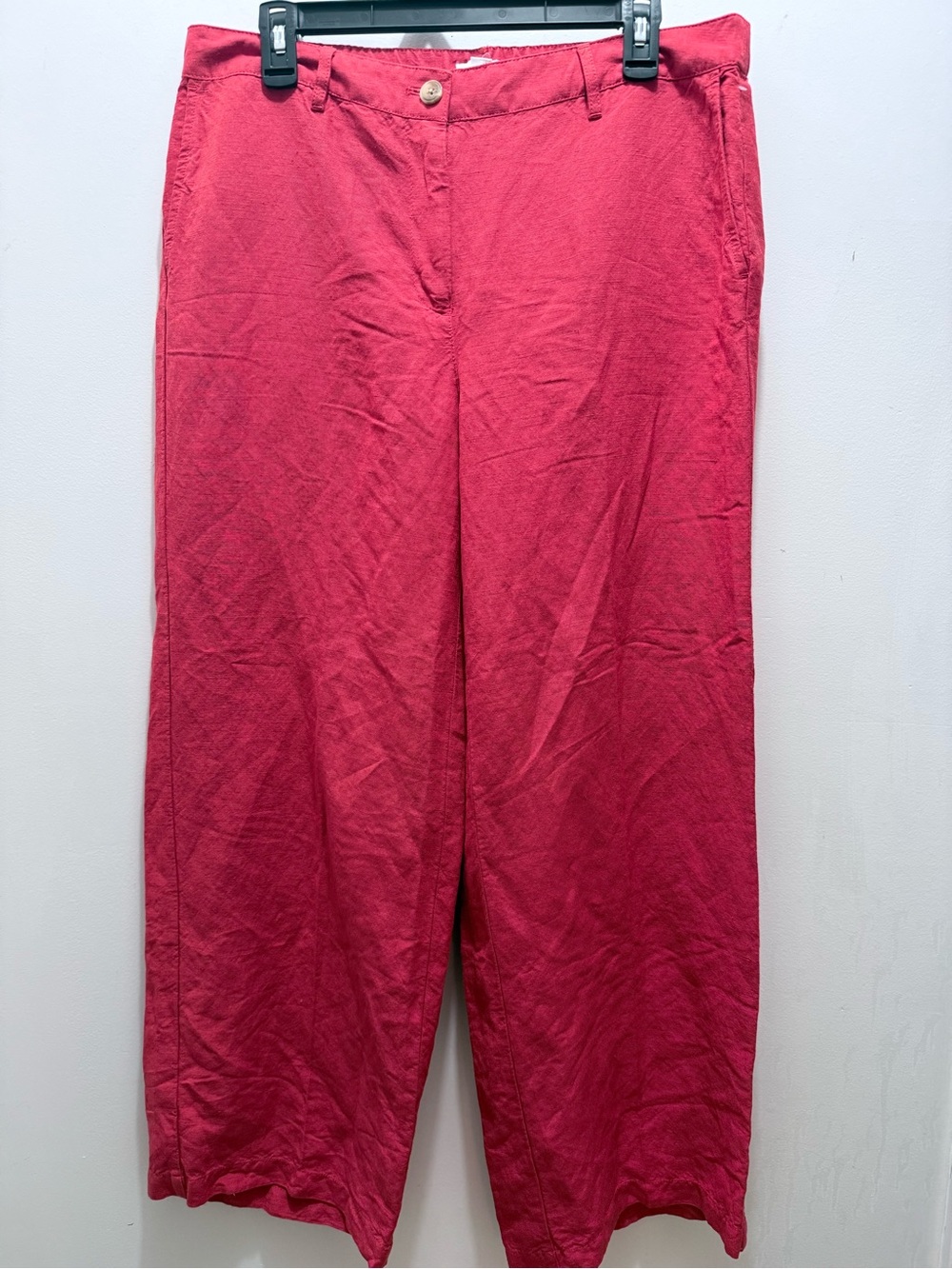 J. Jill Orang-red Wide-Leg Cropped Pants